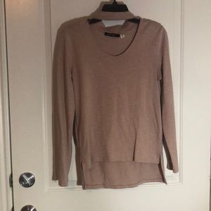 Light pink choker sweater